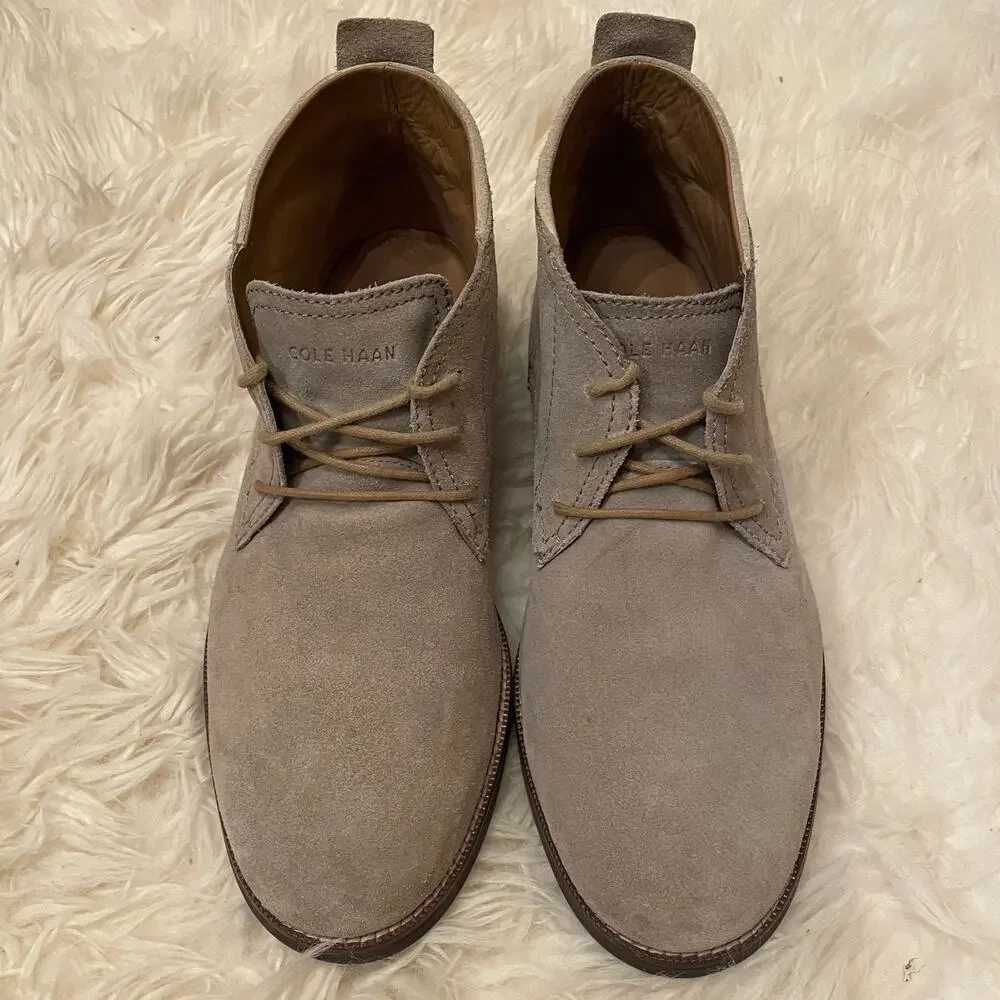 Cole Haan Men’s 11.5M Chukka Boots | Taupe Driftwood Suede, NWOT C23872